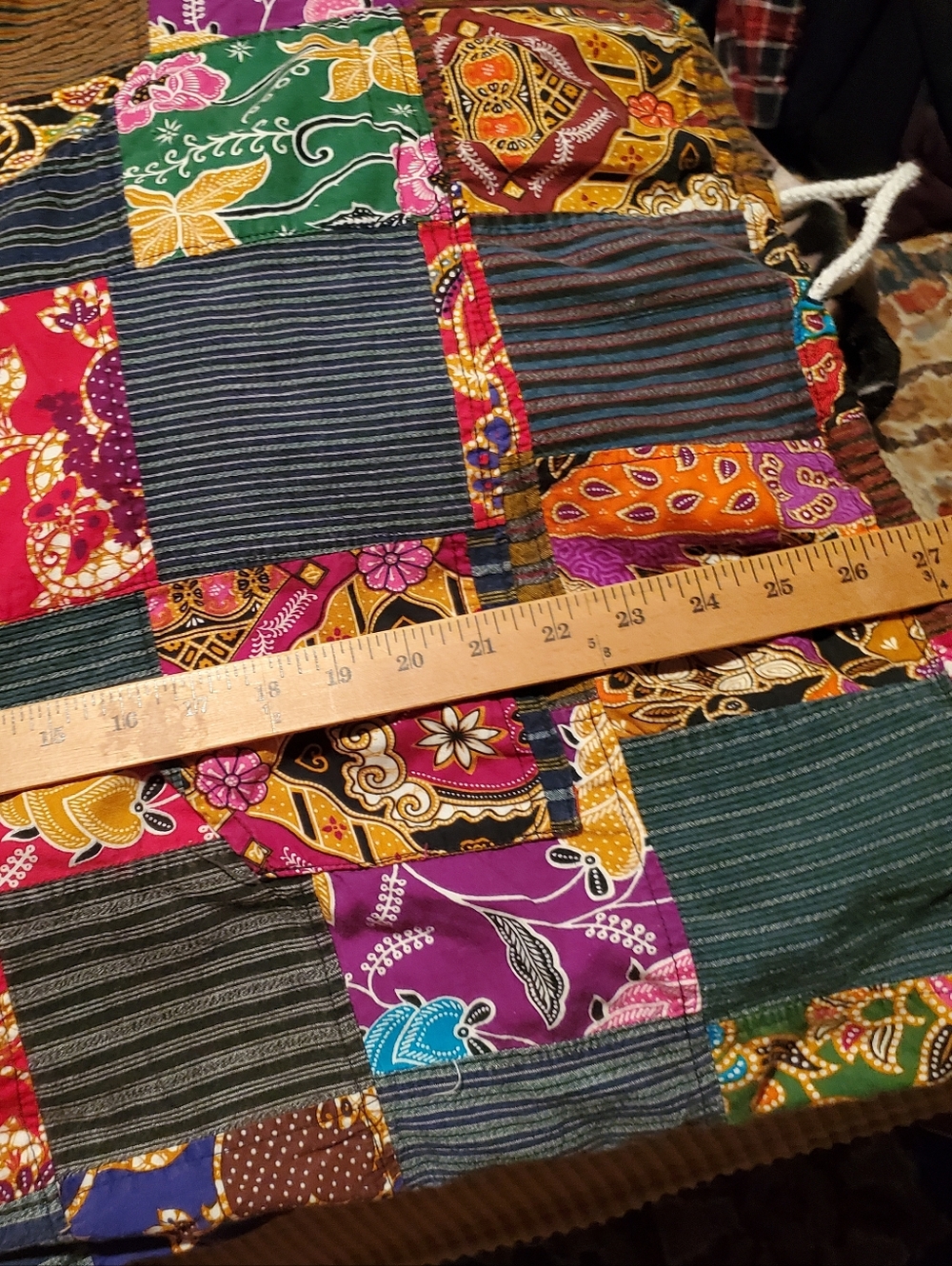 Boho Vintage Multicolor Patchwork Hoodie~β‘ - Picture 9 of 15